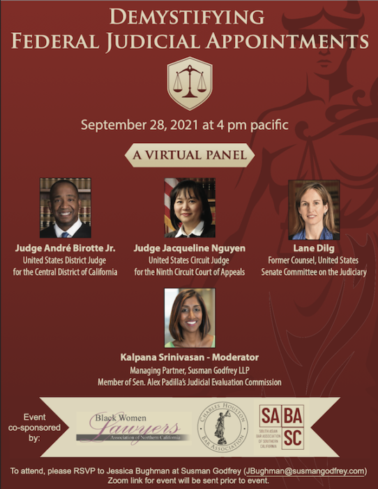 Event Demystifying Federal Judicial Appointments South